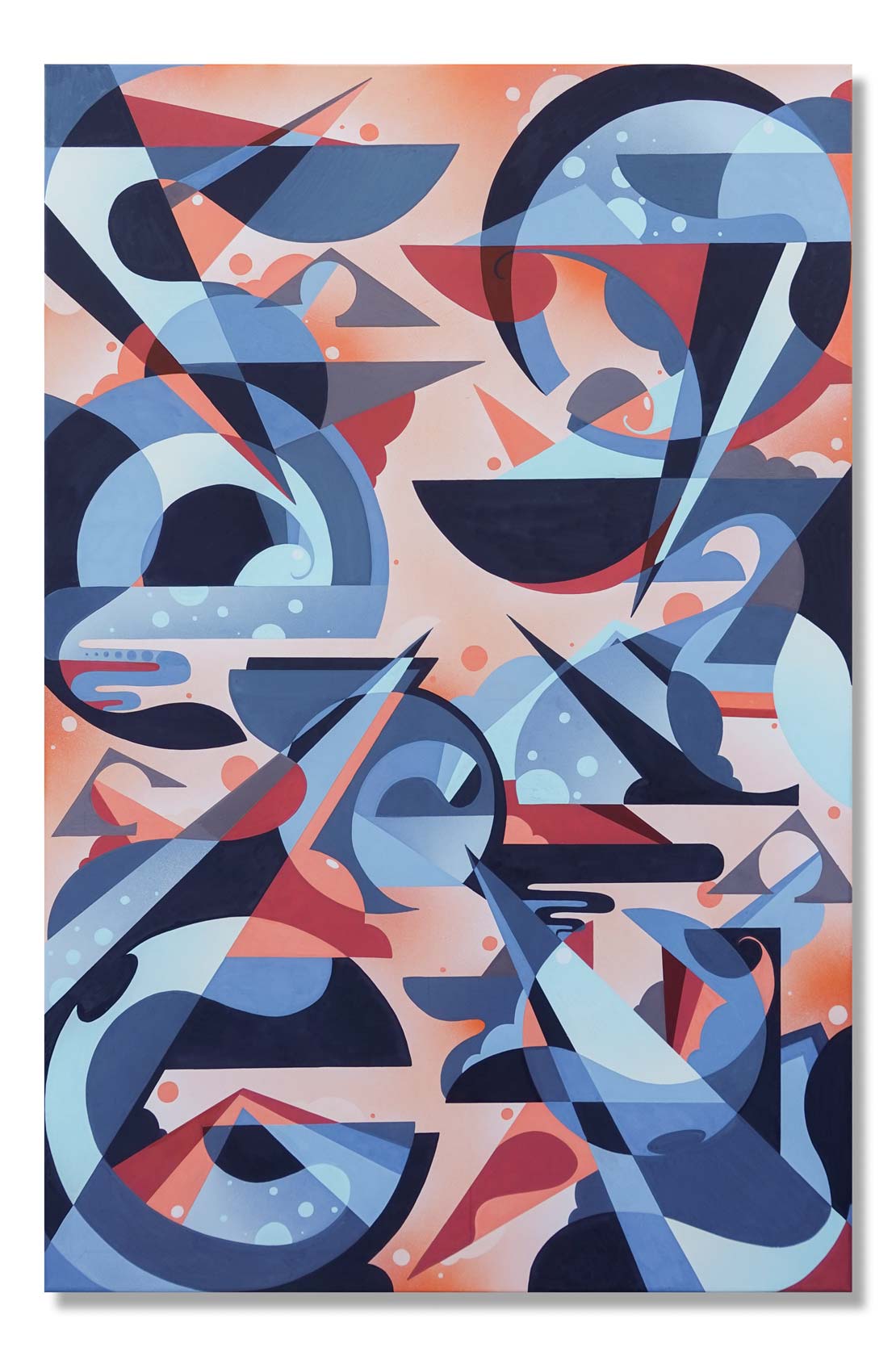 Dynamisches-abstraktes-Kunstwerk-mit-geometrischen-Formen-in-Graublau,-Orange,-Dunkelblau-und-Apricot-–-ideal-für-moderne-Raumgestaltung. (2)